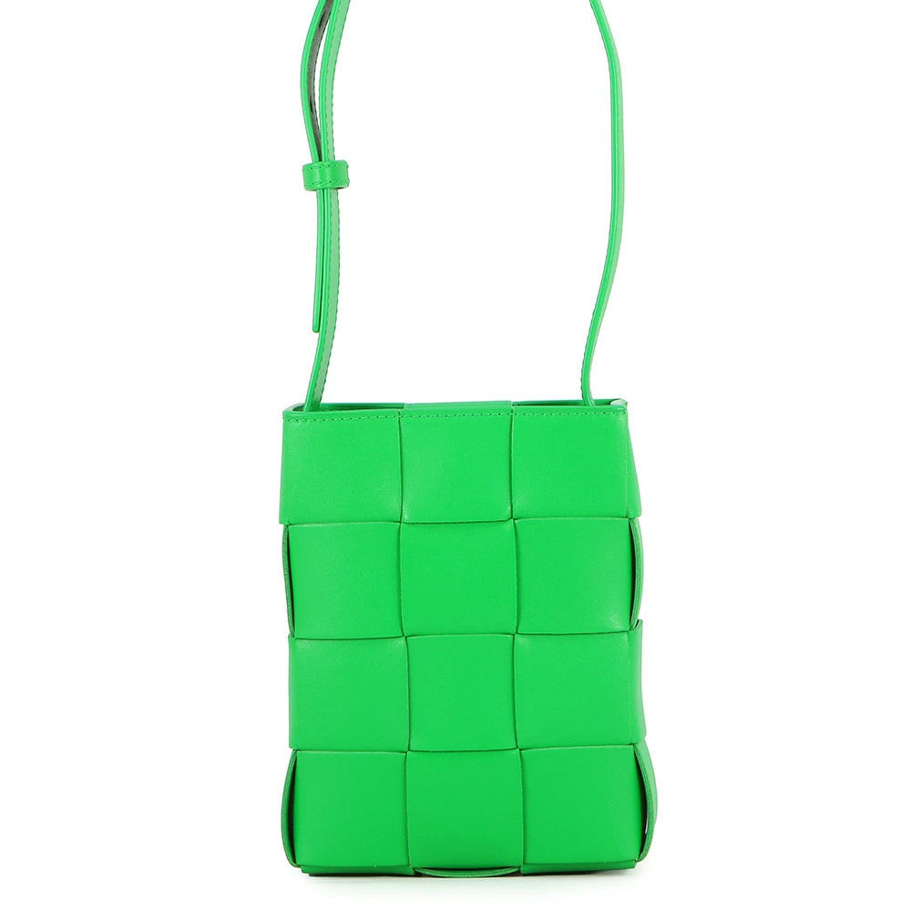 Bottega Veneta Shoulder Bag Intrecciato Cassette Phone Pouch Clutch Green